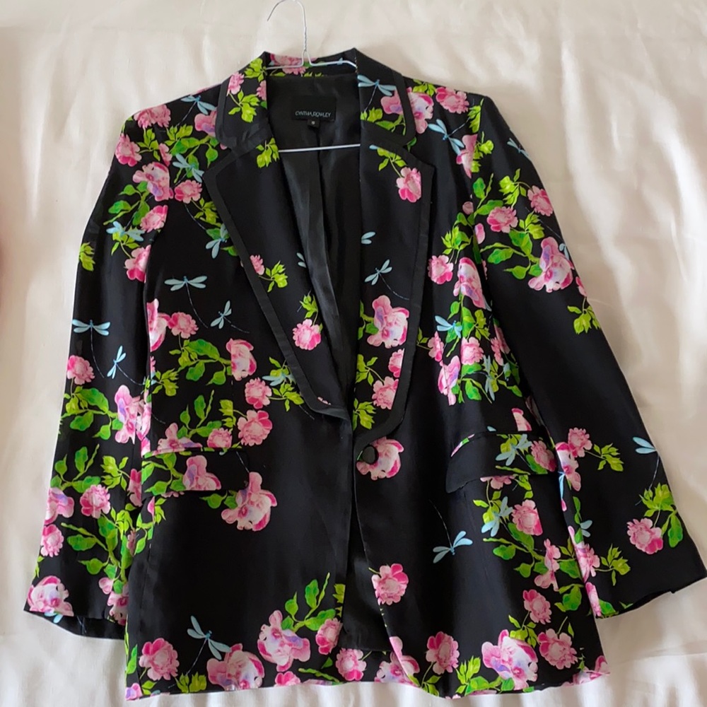 Cynthia Rowley, Size Small,  Silk tuxedo jacket